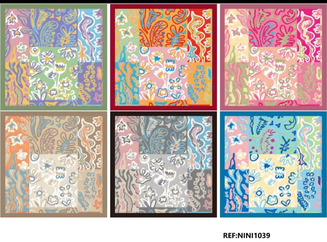 Silk Touch Floral Scarves 70x70 cm nini1039 Nola by Bijusol