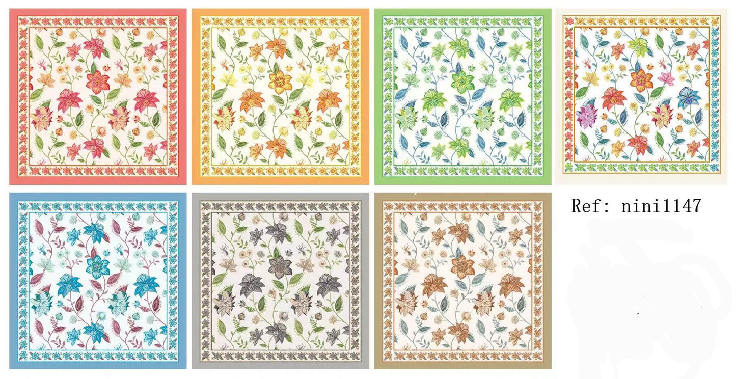 Silk Touch Floral Scarves 70x70 cm) Nola by Bijusol
