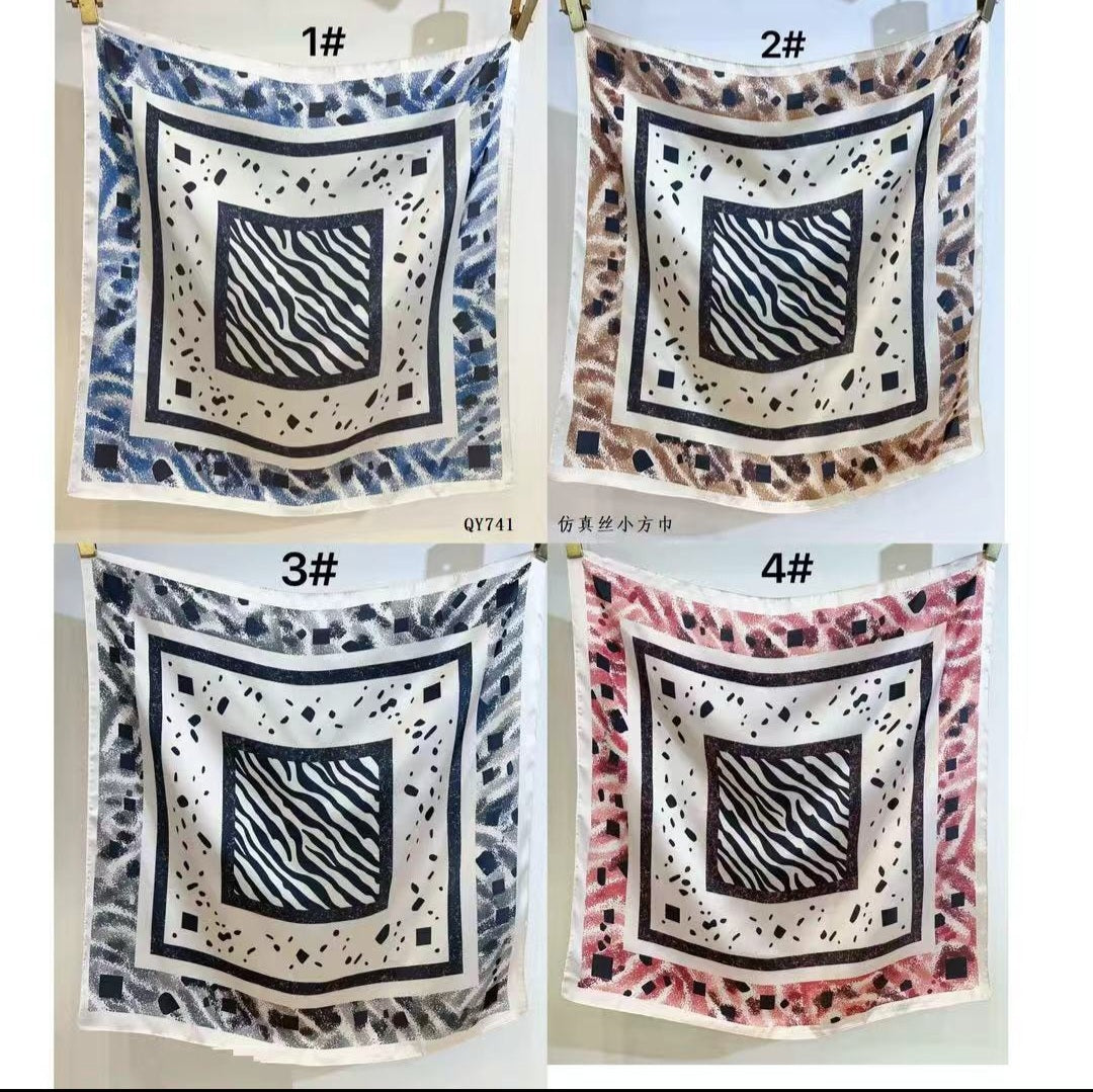 Silk Touch Floral Scarves 70x70 cm QY741 Nola by Bijusol
