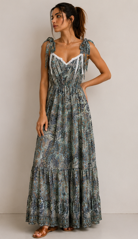Nola Silk Lace Maxi Dress 223083 – NolaByBijusol