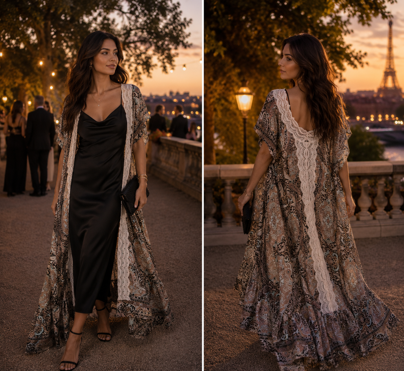 Nola Paisley Silk Lace Kimono NolaByBijusol