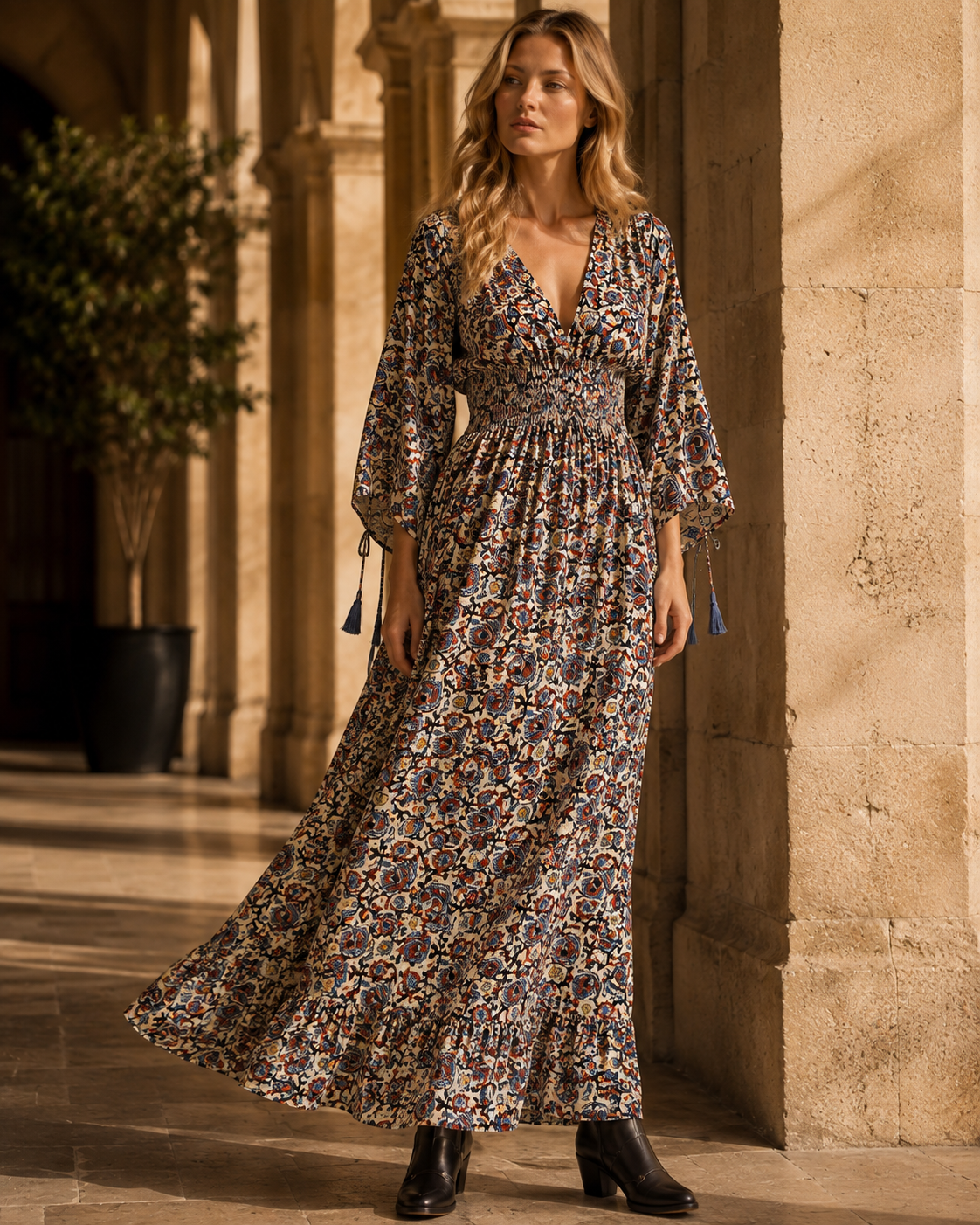 Nola Wild Paisley Maxi Dress NolaByBijusol