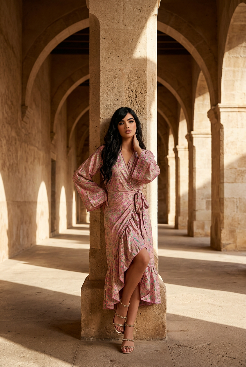 Gemma Pink Silk Dress NolaByBijusol