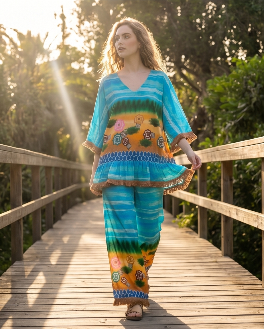 Conjunto de blusa e calças Africa NolaByBijusol