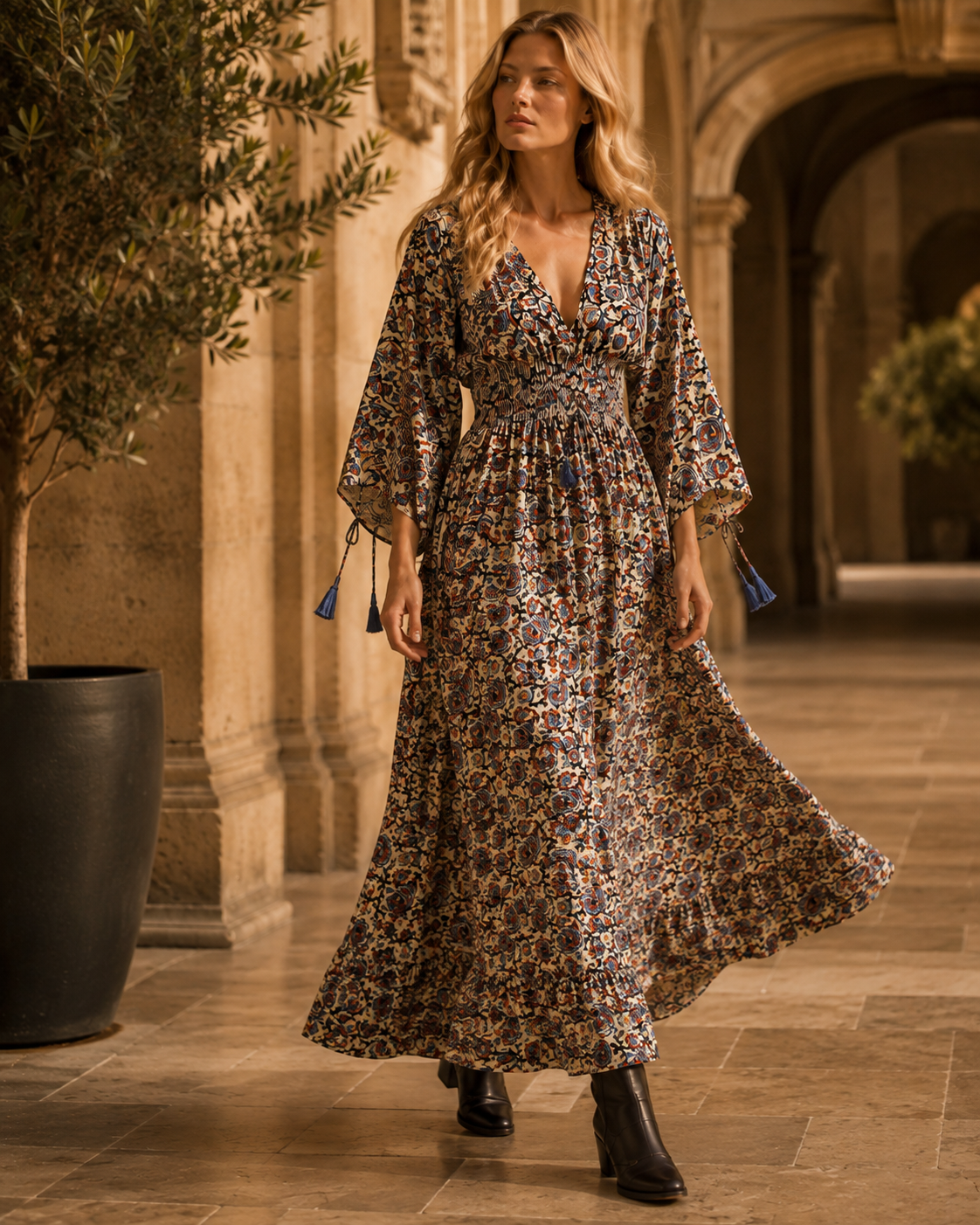 Nola Wild Paisley Maxi Dress NolaByBijusol