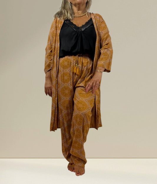 Nola Harmony Set  Boho Kimono & Trousers 2164