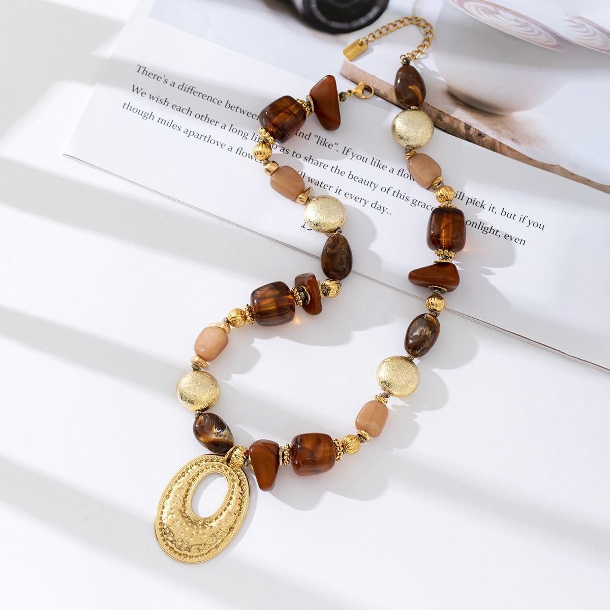 Bronze Honey Stainless steel necklace Nola by Bijusol