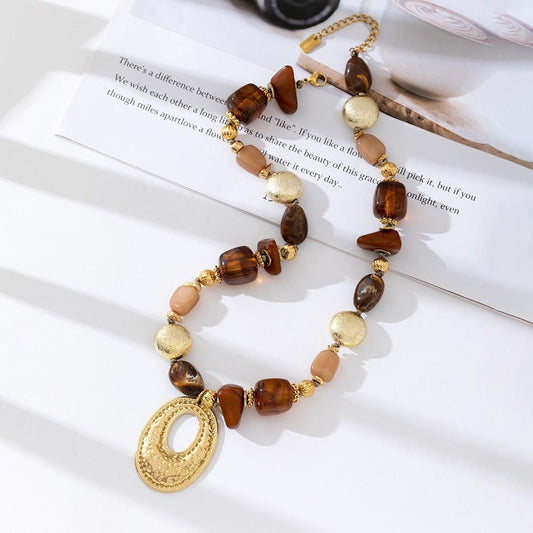 Bronze Honey Stainless steel necklace Nola by Bijusol