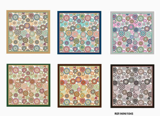 Silk Touch Floral Scarves 70x70 cm nini1045 Nola by Bijusol