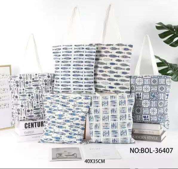 Cotton Tote Bag bol-36407 Nola by Bijusol