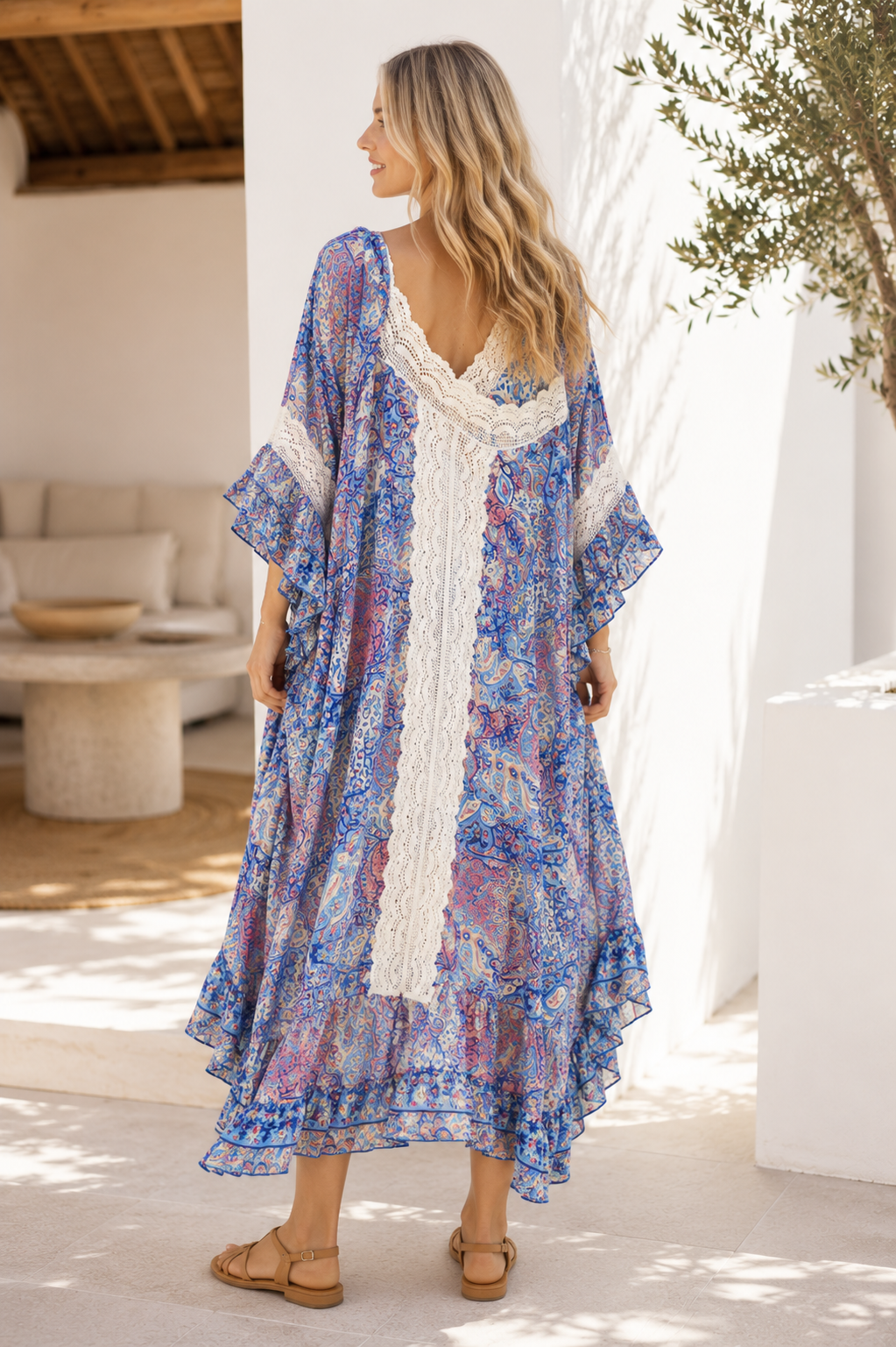 Nola Paisley Silk Lace Kimono NolaByBijusol
